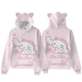 Miniatyrbild 1 av 2: Kvinnor Flickor Cinnamoroll Hoodie Sweatshirt Hooded Pullover Toppar Jumper Hoody Coat C S