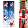 Miniatyrbild 2 av 2: Jul Dörr Hängande Banner Jul Prydnader Banner För Hem Blue snow field