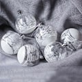 Miniatyrbild 5 av 5: 6 st transparenta snö julrekvisita hängen julgran 6PCS