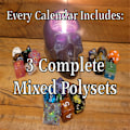 Miniatyrbild 2 av 7: Julkalender 2024 med Tärningar - Julklapp Presentask - 24 Dagar D&D Tärningsset Perfekt för Dungeons and Dragons