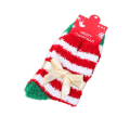 Miniatyrbild 1 av 5: 1/2/4/6 Julgran/Älg Tryck Mjuka Fluffiga Sockor Benvärmare Red & White 2 Pairs