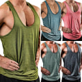 Miniatyrbild 1 av 9: Herr Sommar Ärmlös Gym Sport Tank Top Fitness Träning Väst Grey L