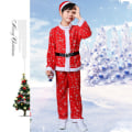 Miniatyrbild 2 av 4: Barn Jultomte Kläder Barn Röda Jul Festkläder Boys 100CM