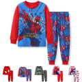 Miniatyrbild 2 av 3: Spider-Man-dräkt Barn Hemkläder Långärmad Pyjamas Set red 110cm