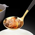 Miniatyrbillede 4 af 5: Rustfrit stål skåret serveringsske til køkkenmadlavning, buffet, suppe