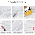 Miniatyrbillede 4 af 5: Marmor Peel and Stick Backsplash, 10-ark Premium 3D Selvhæftende Fliser