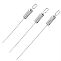 Miniatyrbilde 2 av 5: Rustfrie grillspyd i rustfritt stål, pakke med 5 gjenbrukbare kebabspyd, 41 cm