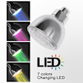 Miniatyrbilde 4 av 4: LED Dusjhode, Dusjhode med Lys, 7 Farger Blinkende Lys, Automatisk Skiftende LED Fast Dusjhode for Baderom