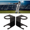 Miniatyrbilde 3 av 5: 2 stk Baseball Bat Veggstativ Akryl Veggmontert Ballholder Rack Bas