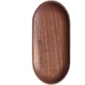 Miniatyrbilde 1 av 5: Tretre ovalt dekorativt serveringsbrett i tre, displayarrangør for forrett, frukt, snacks, servise, smykker, pyntegjenstander, håndkle, 23 x 10 cm, brunt