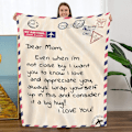 Miniatyrbillede 5 af 5: Til min mor tæppe fødselsdagspersonalisering gave