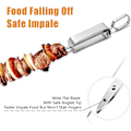 Miniatyrbilde 4 av 5: Rustfrie grillspyd i rustfritt stål, pakke med 5 gjenbrukbare kebabspyd, 41 cm