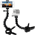Miniatyrbillede 3 af 5: Klemmemontering Flex Svanehalsmontering Kompatibel med GoPro Hero 11, 10, 9,