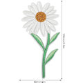 Miniatyrbillede 3 af 5: 10 stk. Blomster Patches, Broderede Hvide Daisy Stryge på Patches til Clot