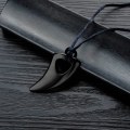 Miniatyrbillede 4 af 4: 2 stk. Mænds rustfrit stål Alpha Spear Tribal Wolf Fang Pendant Halskæde