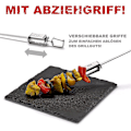Miniatyrbilde 3 av 5: Rustfrie grillspyd i rustfritt stål, pakke med 5 gjenbrukbare kebabspyd, 41 cm