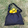 Miniatyrbillede 4 af 4: Svampesæk - Foldbar indkøbstaske - Frugtplukketasker - Grøntsags- og frugtopbevaringstaske - Justerbar - Sort - Lærred - 40*45 cm - Til camping