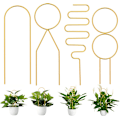Miniatyrbillede 1 af 5: 4 stk. Små Metal Trellis til Potteplanter, Guld Trellis til Klatring