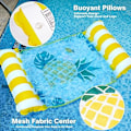 Miniatyrbild 2 av 5: Pool Hammock Set - Set med 2 uppblåsbara poolflottörer för vuxna 4 i 1 Versa