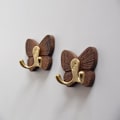 Miniatyrbillede 1 af 5: 2 stk. Hjemmekroge og knagerækker Hjemmeholdbar trækrogophængskrog C