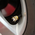 Miniatyrbillede 5 af 5: 4 stk. dækventilhætter krone bling rhinsten krystal håndlavet univer