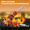 Miniatyrbilde 5 av 5: Rustfrie grillspyd i rustfritt stål, pakke med 5 gjenbrukbare kebabspyd, 41 cm