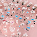 Miniatyrbild 3 av 5: Prägling Fjäril Nagelkonst Dekaler 5D Självhäftande Design Nagelkonst Tillbehör Utsökt Lyxig Blomma Blad Spetsmönster  (6 ark)