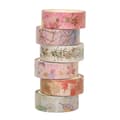6 rullar Washi Tape Set, Scrapbook Printing Dekorativ Maskeringstejp För