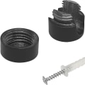 Miniatyrbilde 2 av 4: 2 stk todelte vegg- og takfester, svart, for tekstilkabel, takmontering, apekatt, overflatemontert kabelholder for lampe DIY