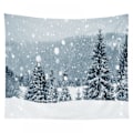 Miniatyrbild 1 av 5: Vinter snö gobeläng julunderland skog bokeh cool snöflinga