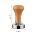 Miniatyrbild 2 av 5: Tamper, 51mm Kaffepress, Espresso Kaffe Tamper Rostfritt Stål Kaffe Tamper, Kaffepress Tamper för Kaffeälskare för Hem, Kontor, Bar, Café