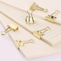 Miniatyrbillede 3 af 5: Binder Clips, Små Binder Clips, 50-pak, Guld, Små Clips, Papirklemme