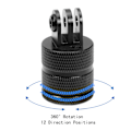 Miniatyrbillede 4 af 5: Universel 360 graders roterende stativmonteringadapter, Alumiun-monteringadapter