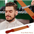 Miniatyrbillede 3 af 4: Ægte læder strop strop barber lige barberkniv fold barber læder