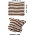 Miniatyrbild 2 av 4: Söt kattöronmössa Lazy Style Y2k Beanies, vintervarma virkade mössor för kvinnor flickor pojkar