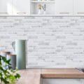 Miniatyrbillede 5 af 5: Marmor Peel and Stick Backsplash, 10-ark Premium 3D Selvhæftende Fliser