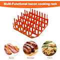Miniatyrbild 3 av 5: Baconställ för ugn, Air Fryer Silikon Bacon Cooker Rack, Mikrovågsugn Cookware Bacon Baker, Nonstick Bacon Maker Mikrovågsugn Bricka