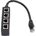 Miniatyrbild 3 av 5: RJ45 Splitter Adapter 1 till 4 portar Smidig överföring Utmärkt anslutning Nätverkskabeladapter