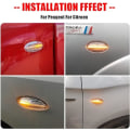 Miniatyrbilde 3 av 5: 2 stk LED Front Fender Side Marker Light Turn Signal Lamp Assembly Kompatibel