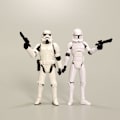 Miniatyrbillede 2 af 5: Star Wars Darth Vader Hvid Samurai Clone Trooper 3,75 Tommer Leddelt
