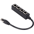 Miniatyrbild 1 av 5: RJ45 Splitter Adapter 1 till 4 portar Smidig överföring Utmärkt anslutning Nätverkskabeladapter