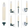 Pikkukuva 3 / 5: 10 kpl LED-kynttilöitä LED-keijuvalot Johdoton himmennettävät kynttilänvalot liekittömät joulukynttilät