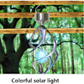 Miniatyrbild 5 av 5: Solcells drivna LED vindspel utomhus trädgårdsdekorationer, LED solrevolverande vindspel lampor, LED färgförändrande hängande spiral sollampor