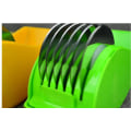 Miniatyrbilde 3 av 5: Gul 1 stk rustfritt stål rustfritt roterende slicer chopper grønnsak