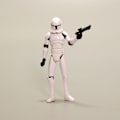 Miniatyrbillede 4 af 5: Star Wars Darth Vader Hvid Samurai Clone Trooper 3,75 Tommer Leddelt