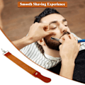 Miniatyrbillede 2 af 4: Ægte læder strop strop barber lige barberkniv fold barber læder