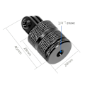 Miniatyrbillede 3 af 5: Universel 360 graders roterende stativmonteringadapter, Alumiun-monteringadapter