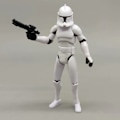 Miniatyrbillede 1 af 5: Star Wars Darth Vader Hvid Samurai Clone Trooper 3,75 Tommer Leddelt