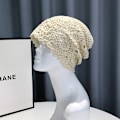Miniatyrbilde 5 av 5: Håndlaget slouchy lue i heklet for vår og høst