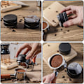 Miniatyrbillede 5 af 5: 51 mm kaffedistributør, 51 mm stamper, 304 rustfrit stål presset klud pulver kaffestamper til espressomaskiner